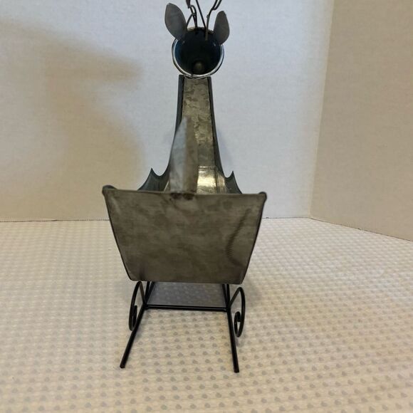 FTD Flowers Metal Prancer Reindeer Sleigh Planter With Plastic Liner - Picture 5 of 10